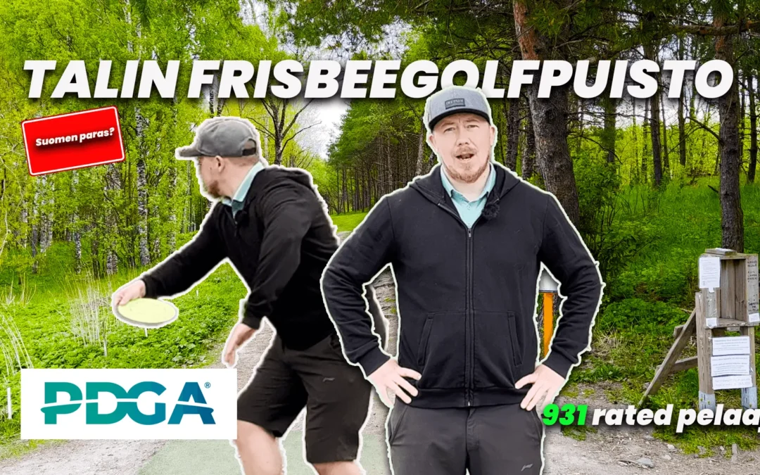 Tuloskierros upealla Talin frisbeegolfradalla